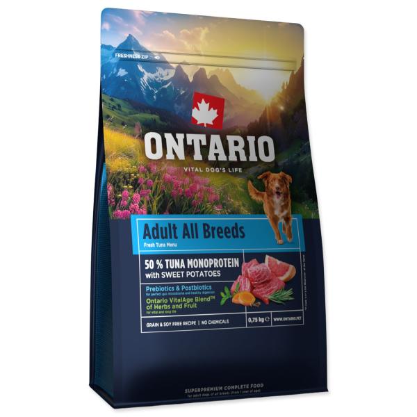 Krmivo Ontario Adult All Breeds Monoprotein Turkey & Sweet Potatoes 0,75kg (obrázek 5)