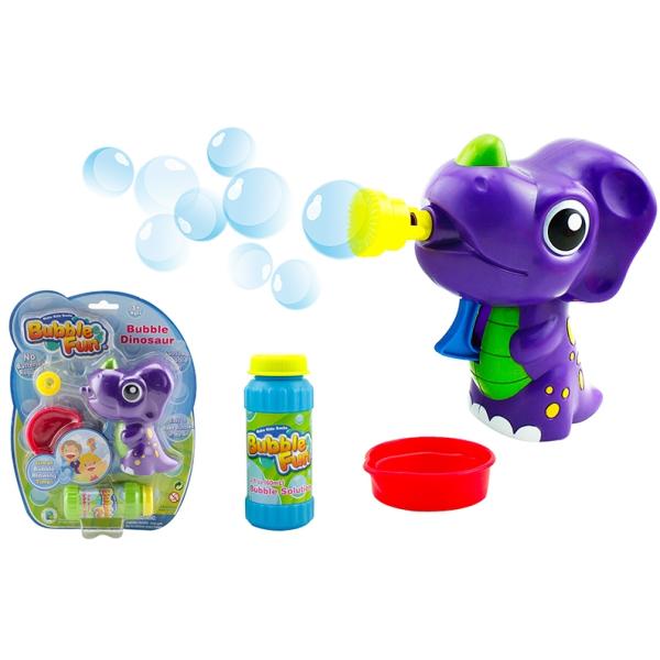 Bubble Fun Bublifuk Dinosaurus s náplňou 60 ml – fialový