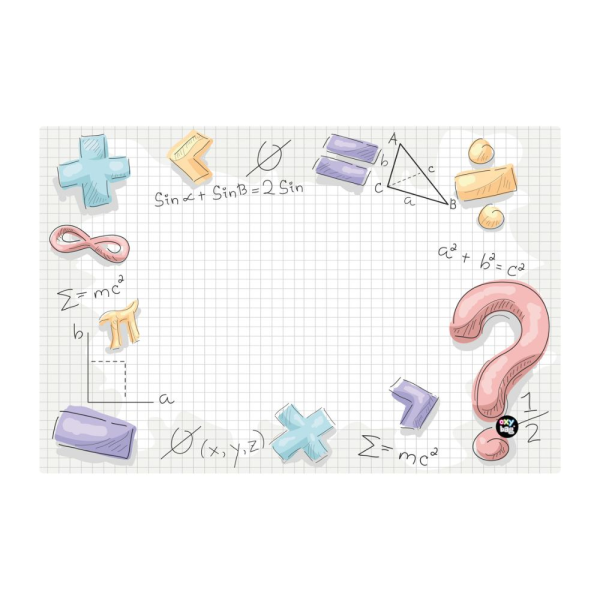 Podložka na stůl PP 60x40cm Matematika
