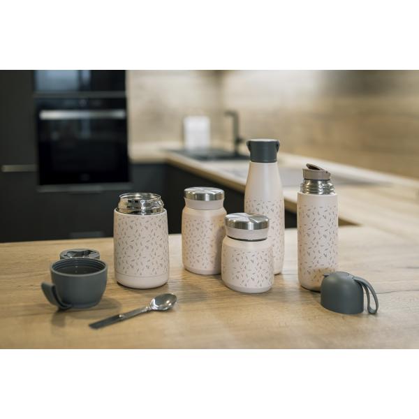 Termoska na tekutiny se silikonovým držákem 400 ml, Pistacio green