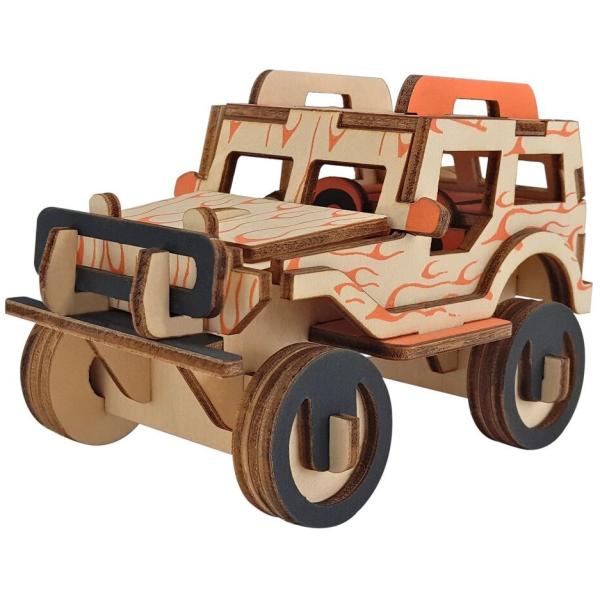 Woodcraft Dřevěné 3D puzzle Jeep