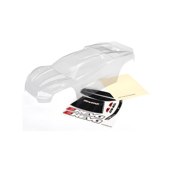 Carrocería Traxxas E-Revo transparente, pegatinas