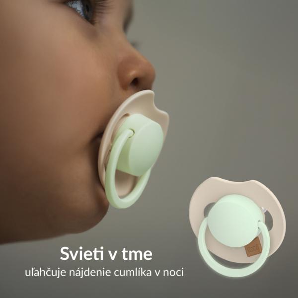 LOVI Dudlík svítící silikonový dynamický Prime 6-18m 2ks Ivory/Blush (obrázek 6)