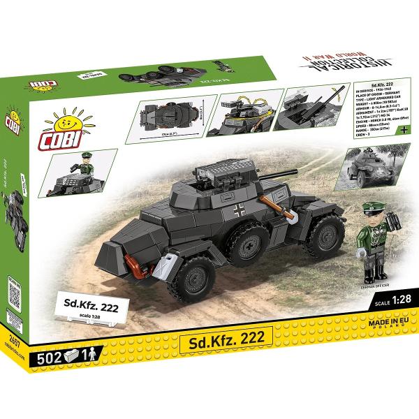 Cobi II WW Sd.Kfz. 222, 1:28, 502 k, 1 f