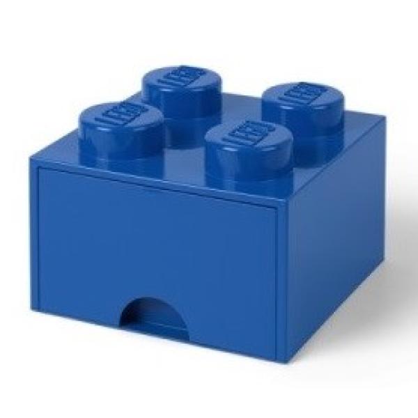 LEGO® úložný box 4 - se zásuvkou modrá 250 x 250 x 180 mm