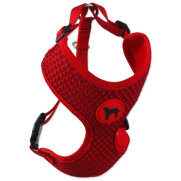 Postroj Active Dog Mellow XS červený 1,5x30-40cm