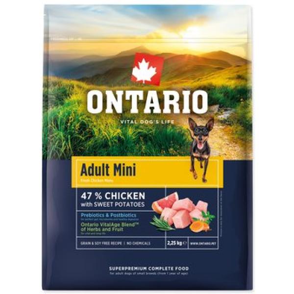 Krmivo Ontario Adult Mini Chicken & Sweet Potatoes 2,25kg