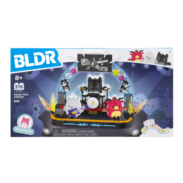 SQUISHMALLOWS stavebnice BLDR – Koncertní turné, 3 postavičky