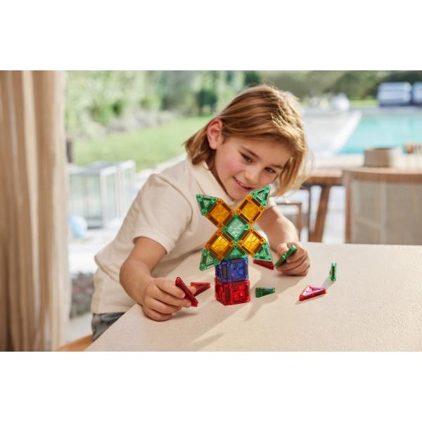 Cleverclixx Magnetická stavebnice Mini Tiles Pack Pastel – 28 ks (obrázek 10)