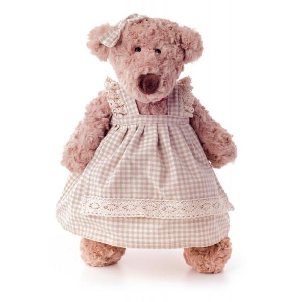 Lumpini Medvěd Lumpinka v šatech - karo, střední 43 cm