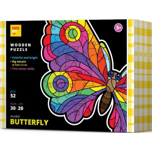 Dřevěné puzzle set Motýl