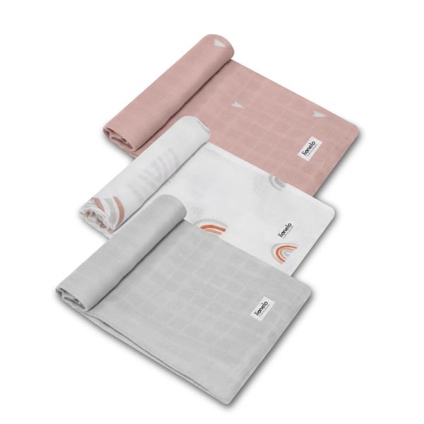 LIONELO Bambusové pleny Bamboo Set Rainbow, 3 ks (obrázek 5)