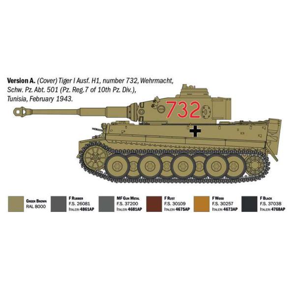 Model Kit tank 6767 - Pz. Kpfw. VI Tiger I Ausf. E/H1 (1:35) (obrázek 4)