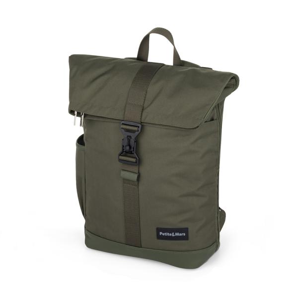Petite&Mars Batoh prebaľovací na kočík Jackob Military Green