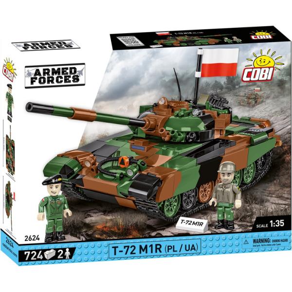 Cobi 2624 T-72 M1R Polonia/Ucraina Carro Armato Forze Armate 1:35 Modello Di Mattoni ~ 720 Pezzi-image