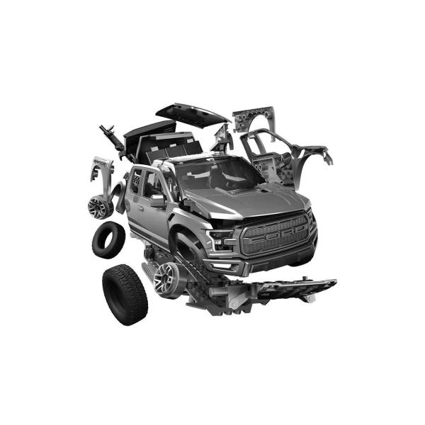 Rýchla zostava auto J6053 – Ford F-150 Raptor – Sivá