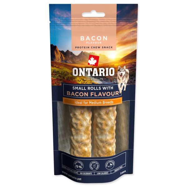 Delicia Ontario Protein sabor tocino, rollo masticable pequeño 2uds 12,7cm