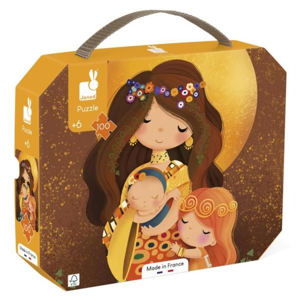 Janod Umelecké puzzle pre deti v kufríku Klimt 100 ks