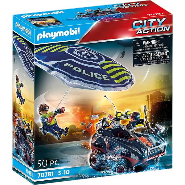 PLAYMOBIL City Action 70781 Policejní padák Pronásledování obojživelného vozidla