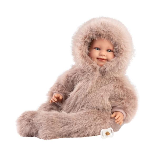 Llorens 74506 NEW BORN - realistická panenka miminko se zvuky a měkkým látkovým tělem - 45