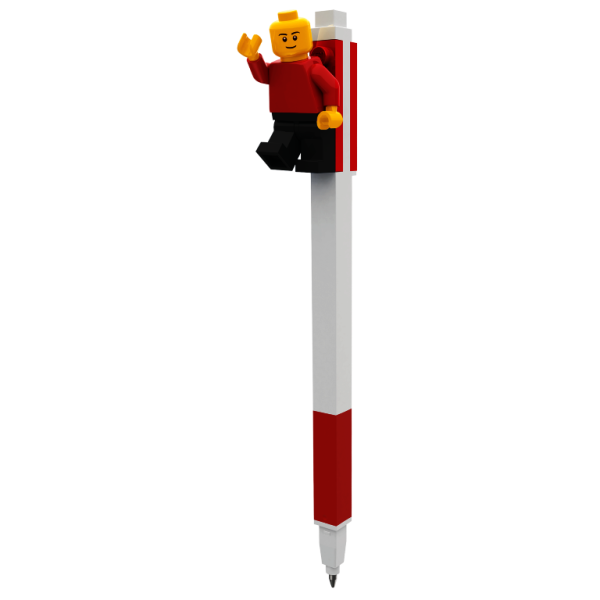 LEGO Gélové pero s minifigúrkou, červené