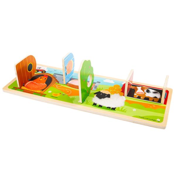 Bigjigs Toys Senzorické puzzle farma (obrázek 3)