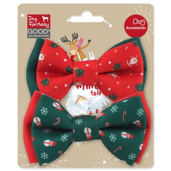 Motýlek Dog Fantasy Winter Tale Vánoční 10x6cm 2ks (obrázek 6)