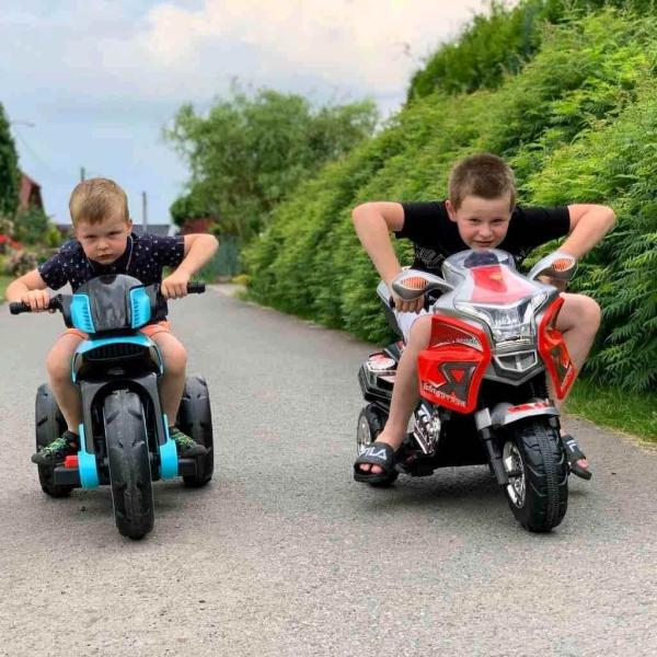 Dětská elektrická motorka Baby Mix POLICE červená (obrázek 7)