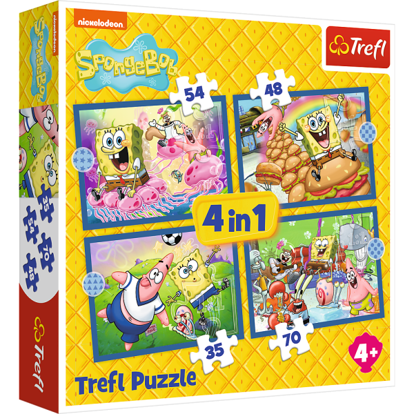 Trefl Puzzle 4v1 SpongeBobov podmorský život