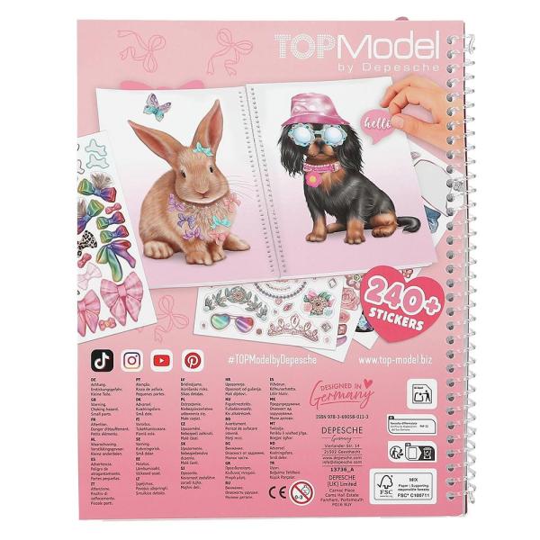 Top Model kreativní blok nálepek Roztomilá zvířátka (obrázek 3)
