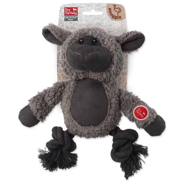 Hračka Dog Fantasy Snuggle mix zvířat s uzly a pískátkem 21cm (obrázek 4)