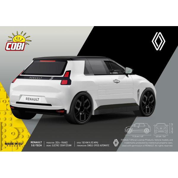 Cobi Renault 5 e-tech 1:35 Bílá