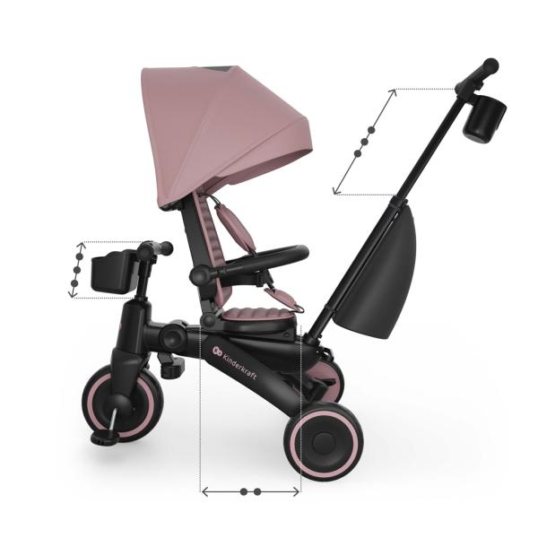 KINDERKRAFT Tříkolka Jazz 3 Pink, 9m+ (obrázek 9)