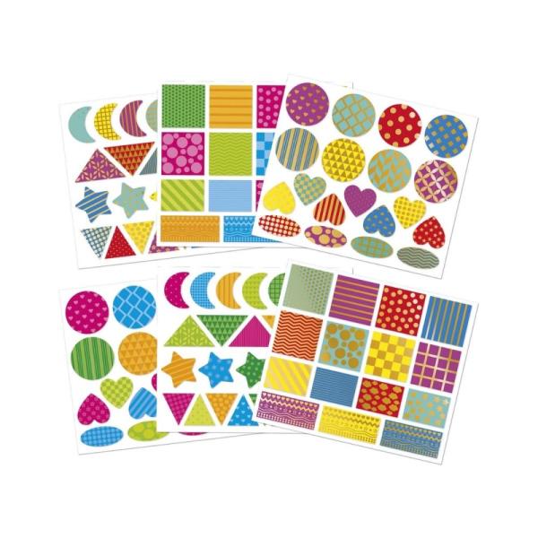 Janod Stickers Samolepky Geometrické tvary 150 ks
