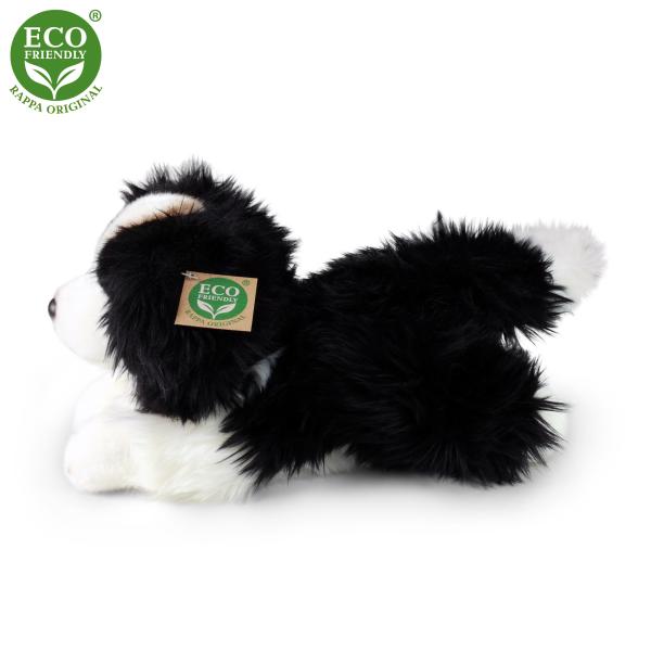 Plyšový pes border kolie ležící 30 cm ECO-FRIENDLY (obrázek 3)