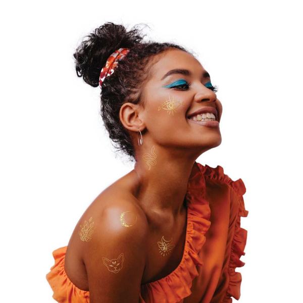 TATTonMe Metalické tetovačky pro ženy Magic sada Gold