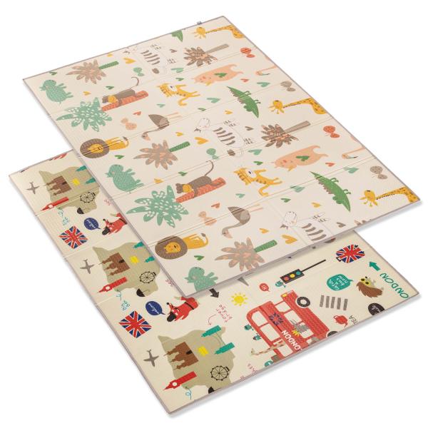 Multifunkční pěnová skládací podložka oboustranná 200x150, Savana