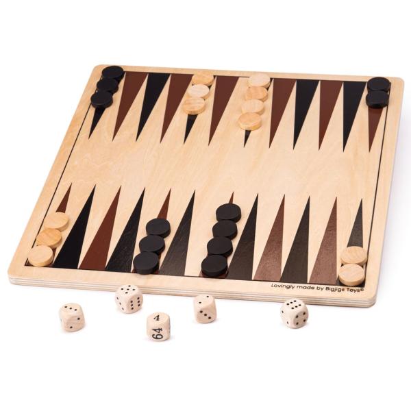 Bigjigs Toys Dřevěný backgammon