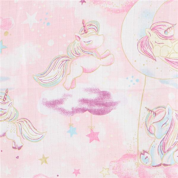 Bavlněné pleny s potiskem New Baby 70×80 cm 3 ks DÍVKA