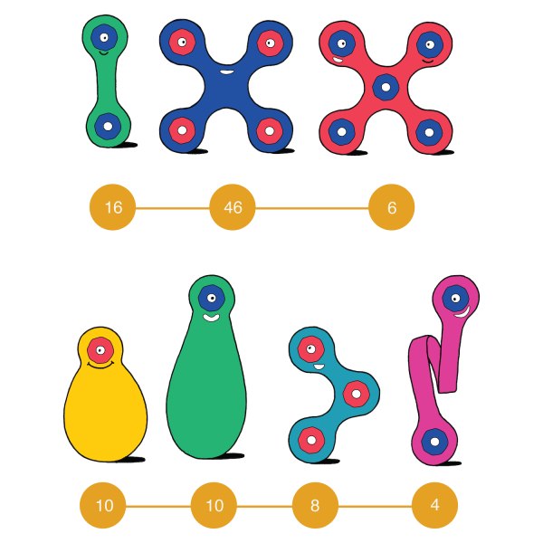 CLIXO Classroom – magnetická stavebnice 100 kusů