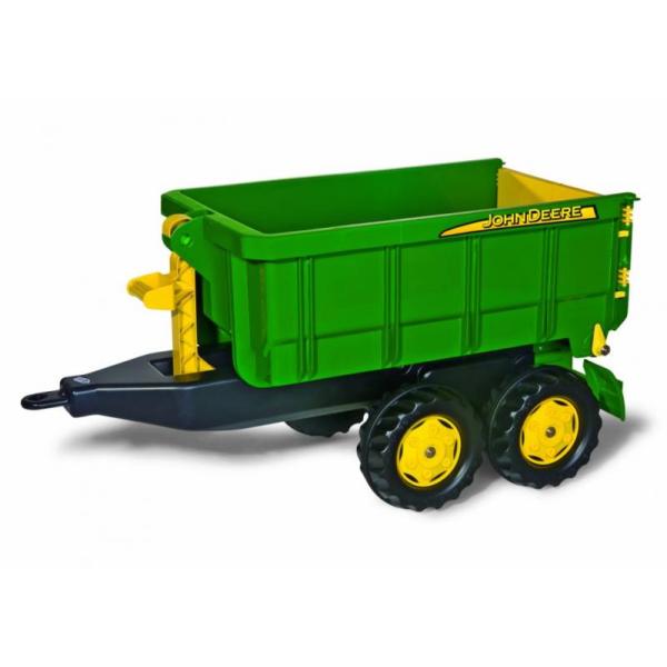 Rimorchio Rollytoys per trattore John Deere ribaltabile verde