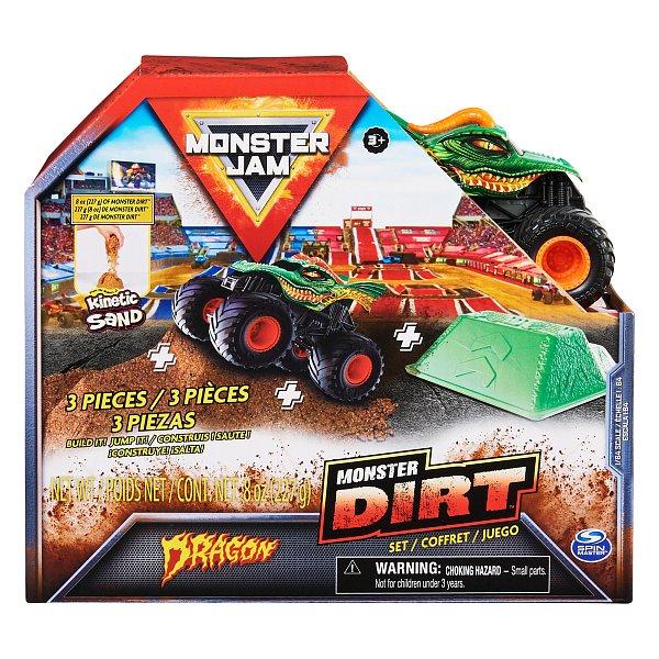 Monster Jam - sběratelský kovový model Monster Truck, Dragon set s doplňky, 1:64 (obrázek 5)