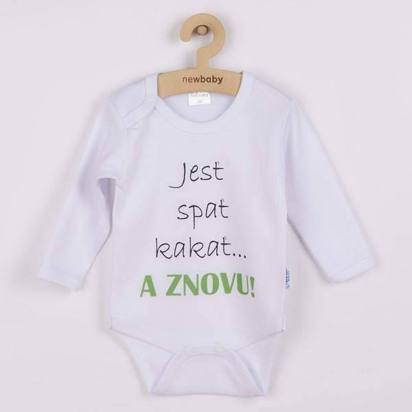Body s potlačou New Baby Jesť spať kakať...a ZNOVU - darčekové balenie 86 (12-18m)
