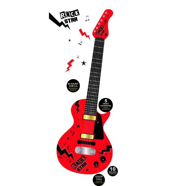 Kytara elektrická ROCK STAR plast 58cm na baterie se zvukem a světlem (obrázek 4)