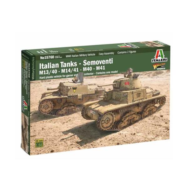 Model Kit military 15768 - Italian Tanks - Semoventi M13 / 40 - M14 / 41 - M40 - M41 (1:56)