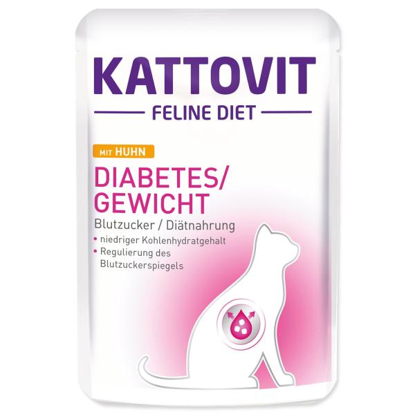 Kapsička Kattovit Diabetes/Gewicht pollo 85g
