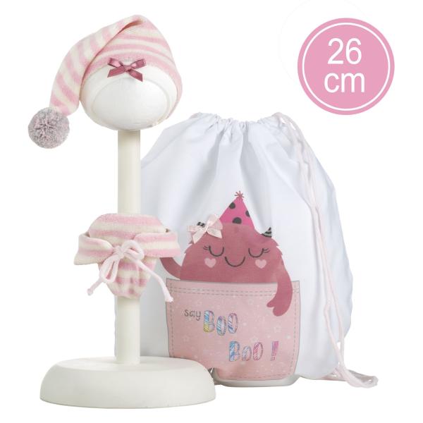Llorens M26-314 obleček pro panenku miminko NEW BORN velikosti 26 cm s doplňky