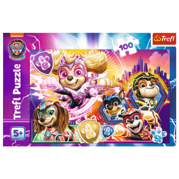 Trefl Puzzle 100 dílků - Seznamte se se silnými štěňaty /PAW PATROL: THE MIGHTY MOVIE