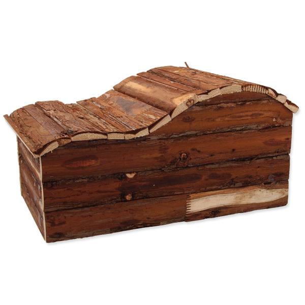 Domeček Small Animals Kaskada dřevěný s kůrou 43x28x22cm