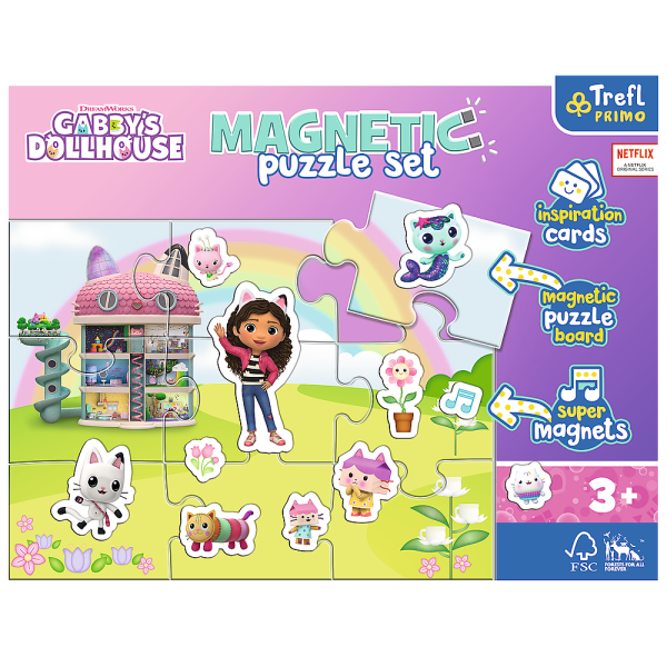 Trefl Magnetické puzzle - Gabby's Dollhouse / Universal (TREFL PRIMO)